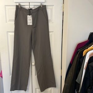 Wide leg full length nylon Zara pants